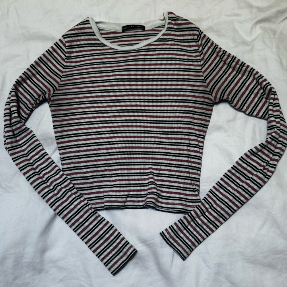 Brandy Melville Striped Long Sleeve Top